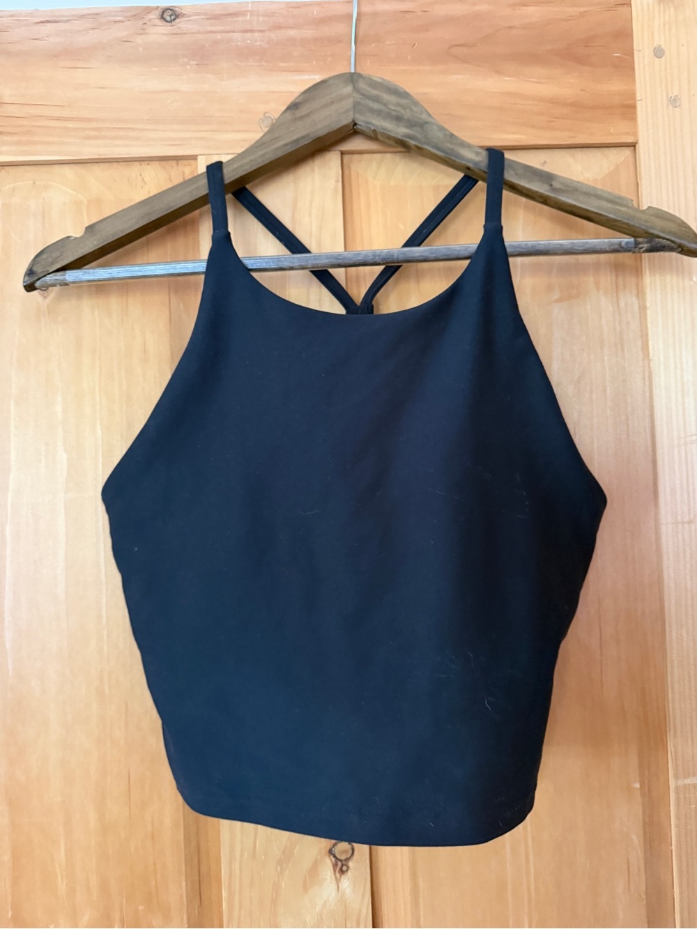 Old Navy Black High-Neck Strappy Sports Bra